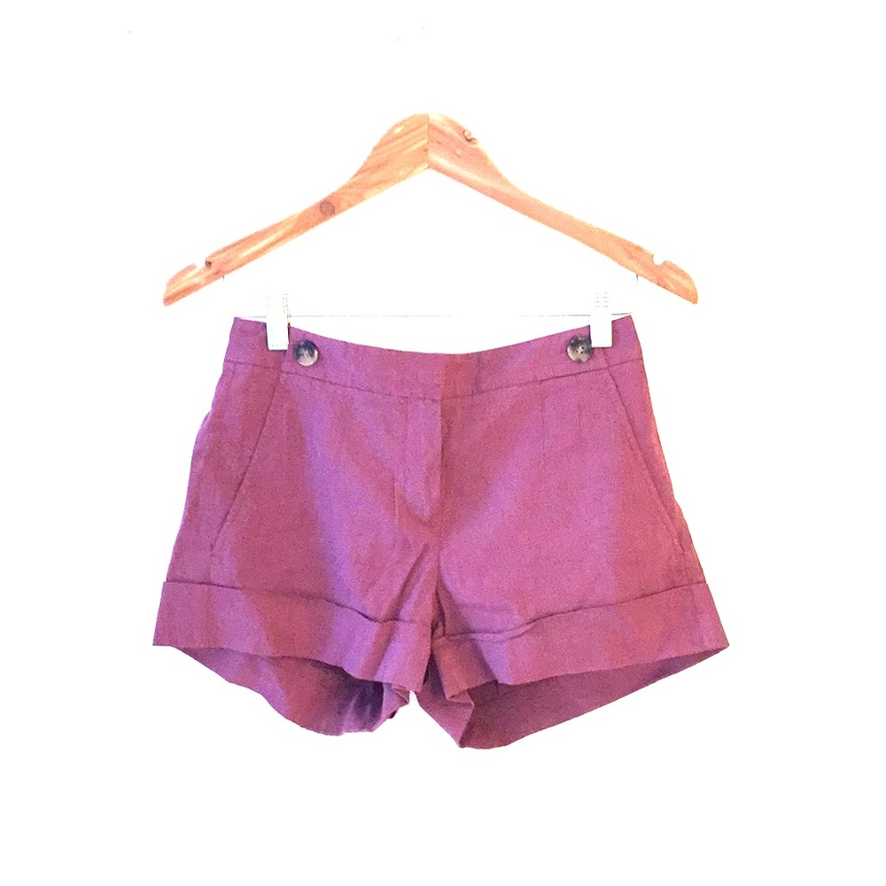 Purple Theory linen blend shorts with 4 pockets